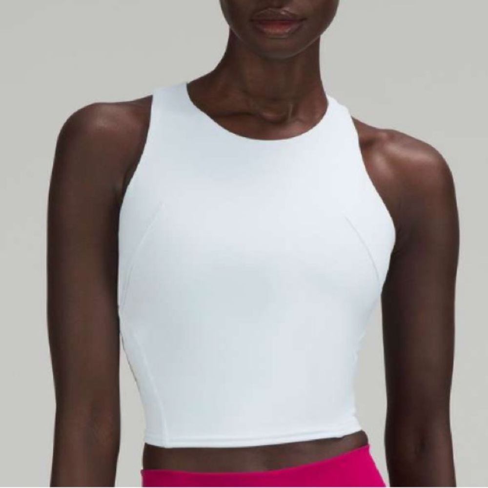 lululemon athletica Cropped High-Neck Tank Top - White